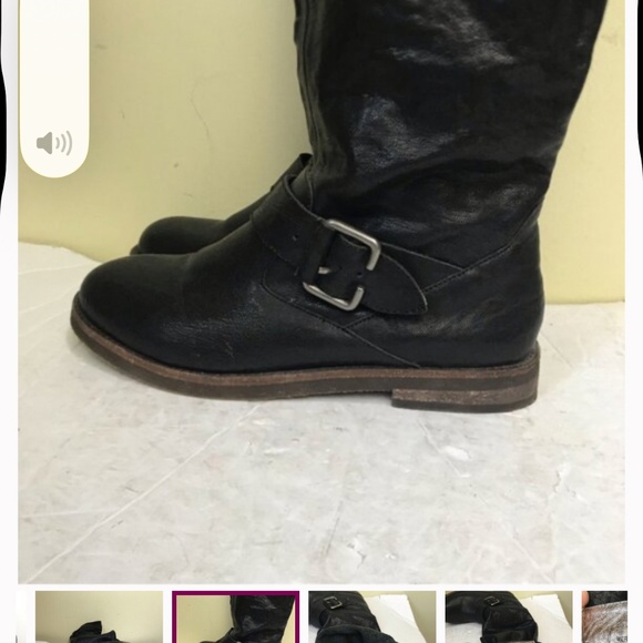 Zigi Girl Meredith Leather Tall Knee High Boots Textured Rubber Soles Buckles 7 - Picture 3 of 10